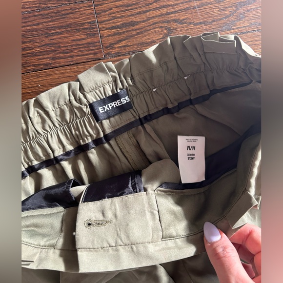 Khaki Green Express Elastic Pants - Picture 3 of 3